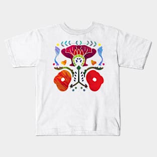 Bali Flowers White Kids T-Shirt